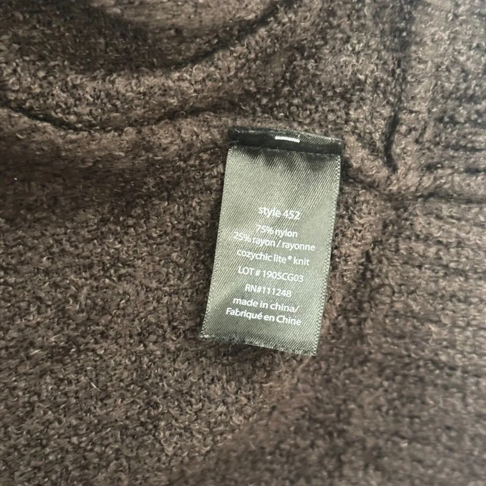 Barefoot Dreams Cardigan‎ Womens M Brown CozyChic Lite 452 Open Front Shawl Wrap